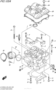 DL1000 (ABS) Головка цилиндров (задняя)