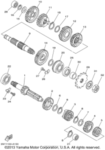YZ125P Трансмиссия