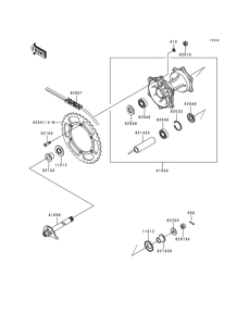 KLX300R Задняя ступица колеса