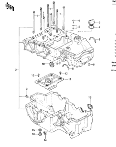 KZ400 Картер двигателя