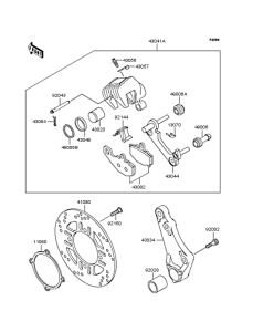 ZR400 Задний тормоз