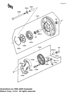 KZ1100 Rear wheel / hub / brake