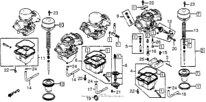 CB1000 Carburetor comp. parts