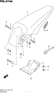 RM85 Rear Fender (Rm85L6 P03)