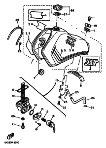 XT550 Топливный бак