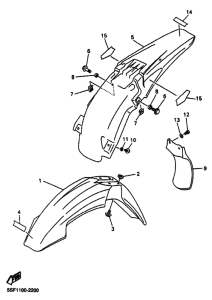 YZ426F YZ426FP Крыло