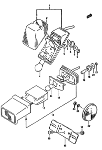 DR350 Задний фонарь