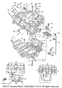 FZR600RH Картер двигателя