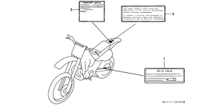 CR500R Лейбл предостережения