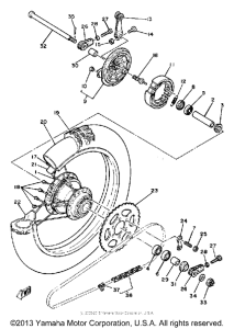 YZ100G Переднее колесо