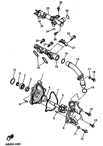 YZF750SP YZF750SPF Водяная помпа
