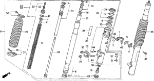 XR600R Передняя вилка