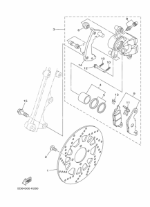 T135FI Передний суппорт