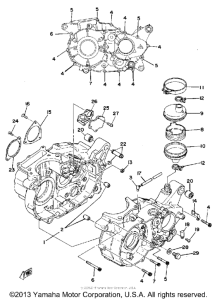TT500H Картер двигателя