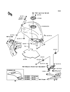 ZX1000 Топливный бак