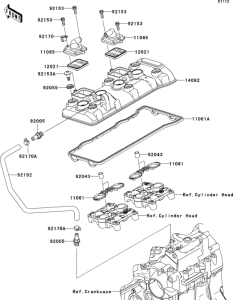 ZX600 Крышка головки цилиндров
