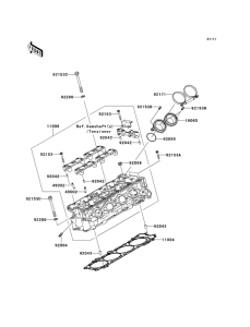 ZX1400 Головка цилиндров