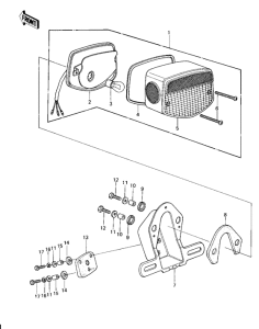 KZ1000 Taillight unit ass`y