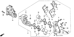 VFR750R Передний суппорт
