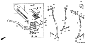 CBX750P2 Fr. brake master cylinder