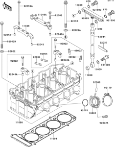 ZX1100 Головка цилиндров