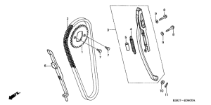 CB250 Цепь грм / натяжное устройство