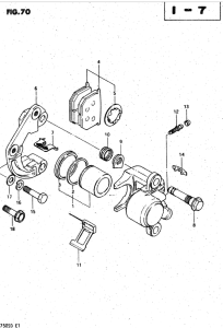 GSX750 Передний суппорт тормозной