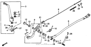 CR125R Change pedal + brake pedal + kick starter arm