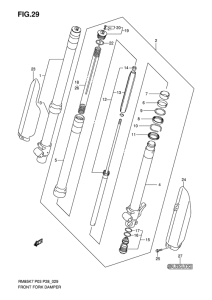 RM85 Демпфер передней вилки