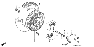 SFX50 Rear wheel complete assy