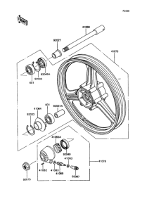 ZX400 Переднее колесо