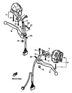 FJ1100 Handle switch. lever