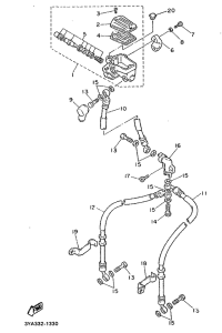 FJ1200 Главный тормозной цилиндр