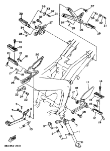 TZR80RR Estriberas. caballete