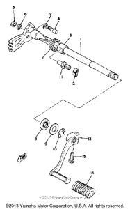 XS850LH Shift shaft pedal