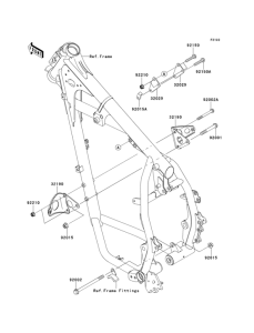KL650 Крепление двигателя