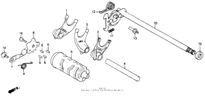 CB125T Вилка переключения передач