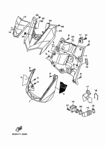 YW125 Ветровое стекло