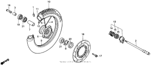 VT800 Переднее колесо