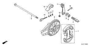 CRF80F Задний тормоз