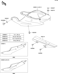 ZX600 Side covers / chain cover(zx600-j2)