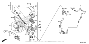 VFR1200X (DCT) Передний главный тормозной цилиндр
