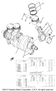 XS850SH Коленчатый вал и Поршень
