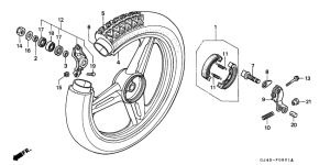 SH75D Rear wheel complete assy