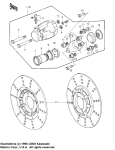 KZ1000 Передний суппорт