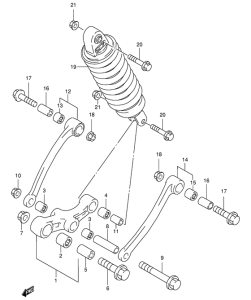 GSX600 Втулки заднего рычага