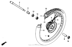 NX125 Переднее колесо