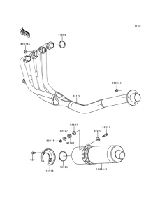 ZX750 Muffler comp