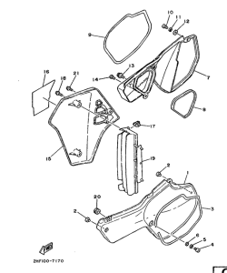 YZ80T Side cover  /  oil tank