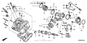 VTX1300C Front cylinder head + intake manifold
